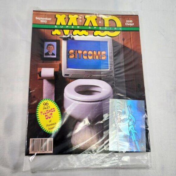 Mad Magazine Super Special #89 September 1993 Sealed New Mint Hologram Card Rare - Picture 1 of 4